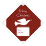 Diamond Red Dove To From Christmas Hang Tag